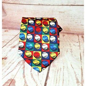 Play Baseball Alynn Neckwear %100 Silk Men's Baseball Graphic Multicolored Tie